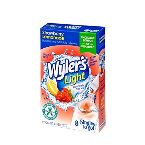 Wylers Light Singles To Go Powder Packets, Water Drink Mix, Str