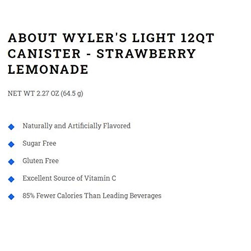 Wylers Light Strawberry Lemonade Makes 12 Qts