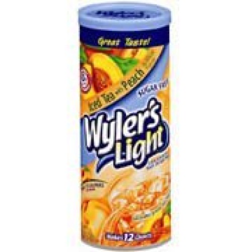 Wylers Light Sugar Free Drink Mix, Iced Tea With Peach, 1.35-Ou