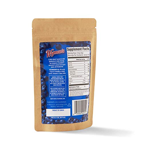 Wymans Wild Blueberry Powder | 100% Wild Blueberries | Antioxid