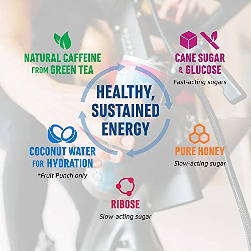 X2 Raspberry All Natural Healthy Energy Drink, Pack Of 24: Great