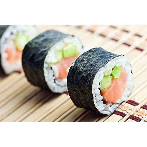 Premium Organic Roasted Seaweed Sushi Nori, 50 Full Sheets