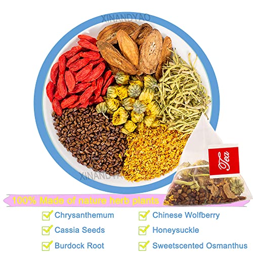 Chrysanthemum Cassia Seed Tea Bags,Eyes Brighten Liver Cleanse H...