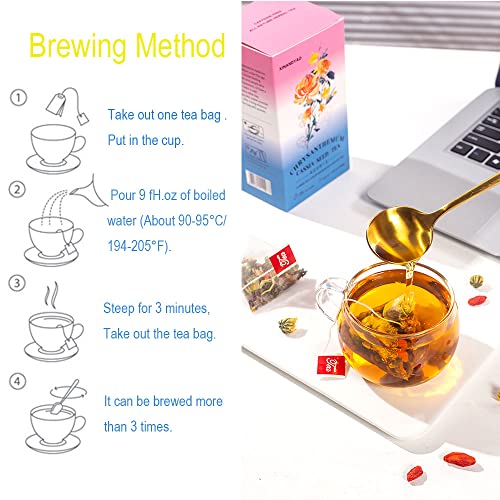 Chrysanthemum Cassia Seed Tea Bags,Eyes Brighten Liver Cleanse H...