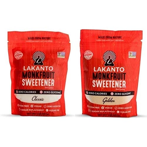 Monkfruit Natural Sweetener Variety Pack, Lakanto Classic &Amp; Gold