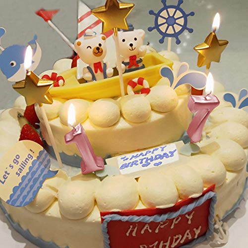 1St Birthday Candle First Year Pink Happy Birthday Number One Ca