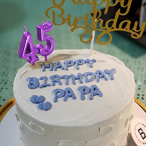 Xnova 1St Birthday Candle First Year Purple Happy Birthday Numbe