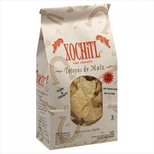 Xochitl No Salt Corn Chips, 12 Ounce Pack of 10