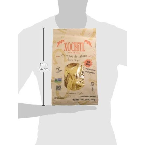 Xochitl Corn Chips, 16 - Bags, No Salt, 144 Oz, Pack Of 9