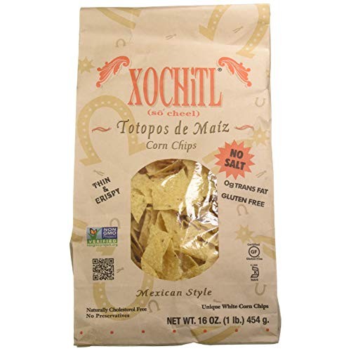 Xochitl Corn Chips, 16 - Bags, No Salt, 144 Oz, Pack Of 9