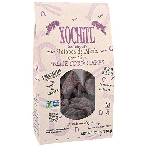 Xochitl Tortilla Chips Blue Corn, 12-Ounce Pack Of 10