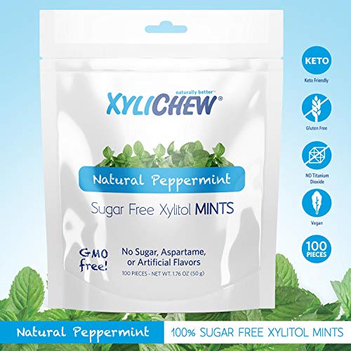 Xylichew 100% Xylitol Breath Mints - Non Gmo, Non Aspartame, Glu