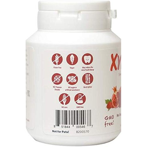 Xylichew 100% Xylitol Chewing Gum Jar - Non Gmo, Gluten, Asparta