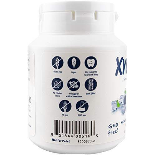 Xylichew 100% Xylitol Chewing Gum Jars - Non Gmo, Gluten, Aspart