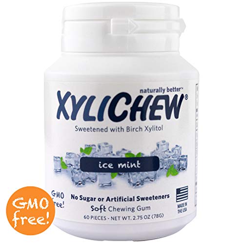 Xylichew 100% Xylitol Chewing Gum Jars - Non Gmo, Gluten, Aspart