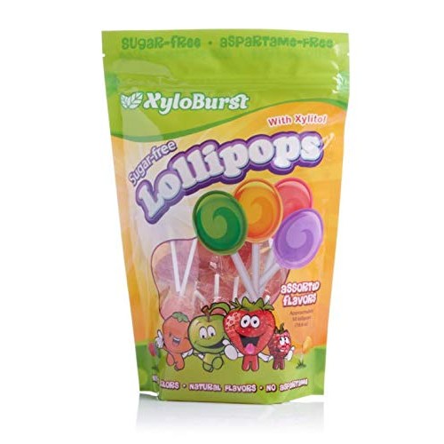 Xyloburst Sugar-Free Xylitol Candy Lollipops Suckers Made With N