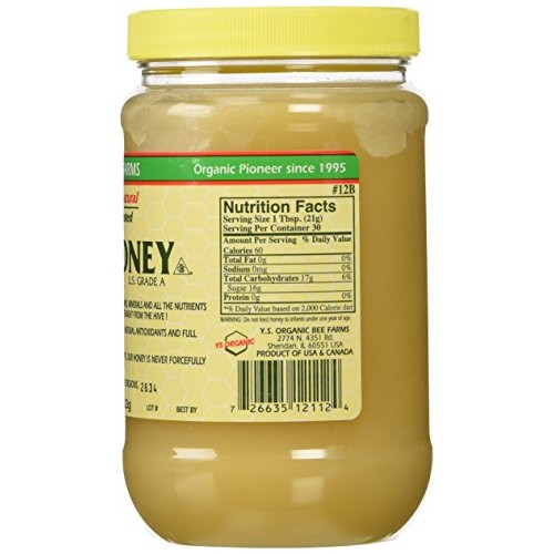Y.S. Eco Bee Farms Raw Honey - 22 Oz Jars 4 Count 22Oz Each