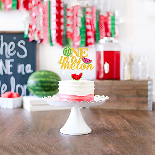 One In A Melon Cake Topper 1St Birthday Party Decor Watermelon T