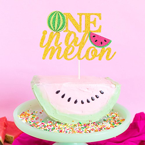 One In A Melon Cake Topper 1St Birthday Party Decor Watermelon T