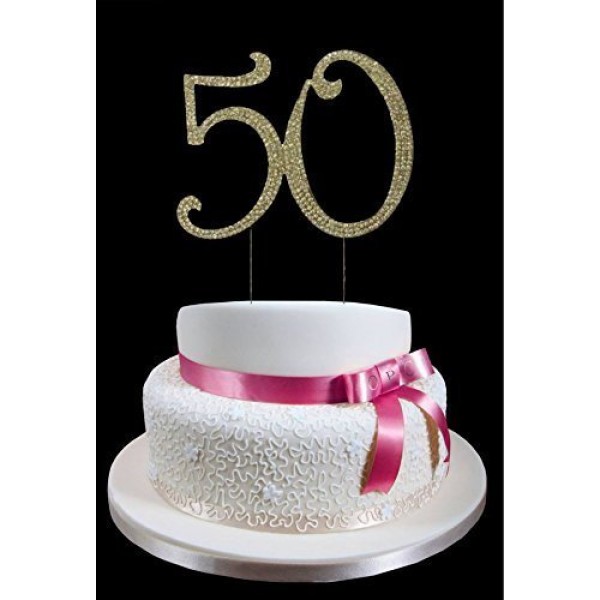 Large Gold 50 Th Birthday Wedding Anniversary Number Miss Quince