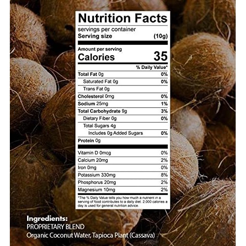 Organic Coconut Water Powder Unsweetened Electrolyte Supplement