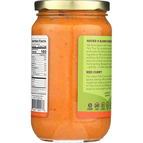 Yais Thai Red Coconut Curry Sauce 16 Ounce Jar