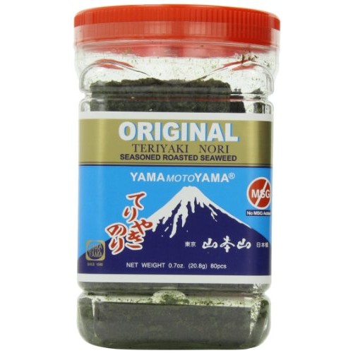 Yamamotoyama Teriyaki Nori Seaweed, 0.7-Ounce Jars Pack Of 6