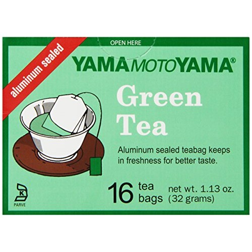 Yamamotoyama Green Tea Bags, 1.13-Ounce Pack of 6