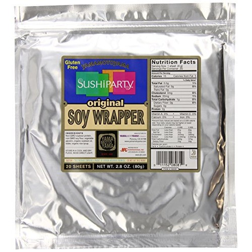 Yamamotoyama Sushi Soy Wrapper, Original, 20 Count