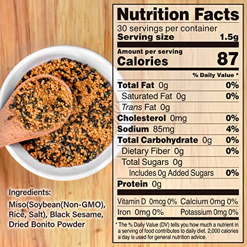 Japanese Furikake Seasoning, Rich Red Miso With Dried Bonito Fla