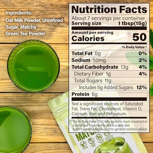 Japanese Oat Milk Matcha Latte, Uji Matcha Ceremonial Grade with...