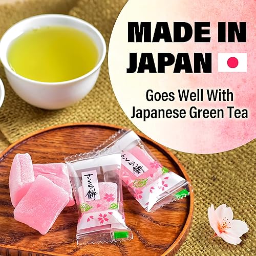 YAMASAN KYOTO UJI Japanese Sakura Mochi Candies, Real Traditiona... YAMASAN KYOTO UJI Japanese Sakura Mochi Candies, Real Traditiona...