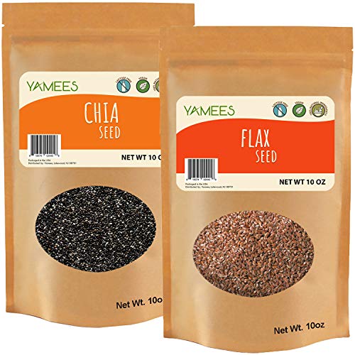 Yamees Flax Seed And Chia Seed - 2 Pack 10 Oz Bag 20 Ounces