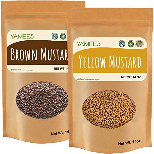 Yamees Yellow Mustard Seeds &Amp; Black Mustard - Bulk Spices And Se