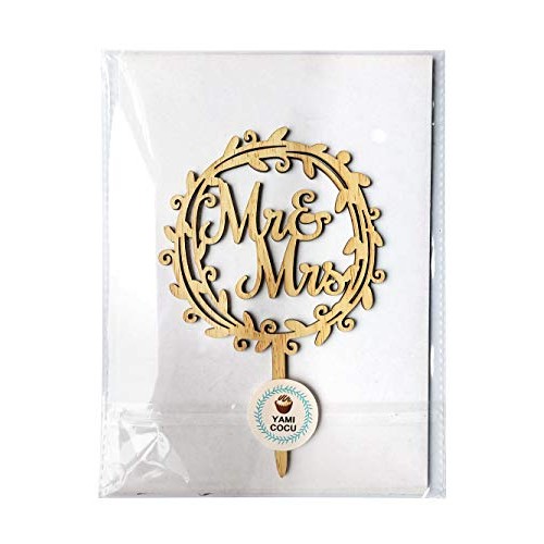 Yami Cocu Mr And Mrs Cake Toppers Rustic Wood Wedding Party Enga
