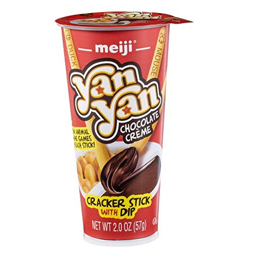 Meiji Yan Yan Dipping Sticks, Chocolate Crème - 2 Oz, Pack Of 10