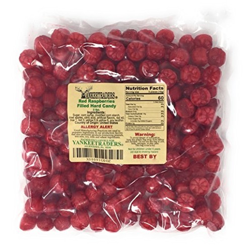 Red Raspberries, Filled Hard Candy, 2 Lbs.