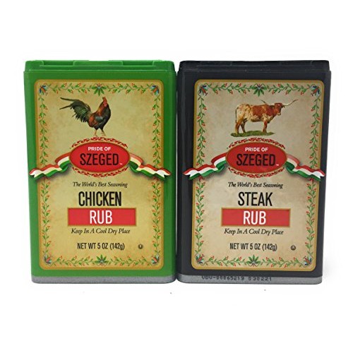 Szeged Combo, Steak &Amp; Chicken Rub/Gourmet Rub/2-5 Oz. Tins