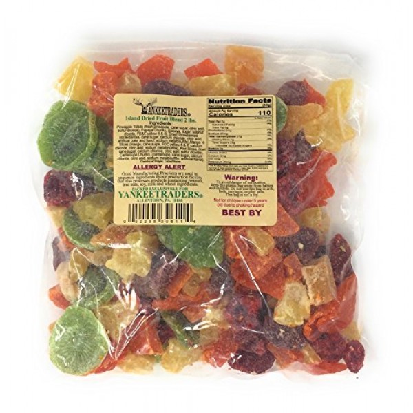 Yankee Traders Brand Tropical Island Dried Fruit Blend Mix, 2 Pound