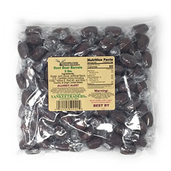 Yankee Traders Old Fashioned Candy Barrels, Root Beer, 2 Pound