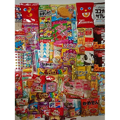 Japanese Dagashi Assortment YAOKIN Snacks Sweets Candies 85 pack...
