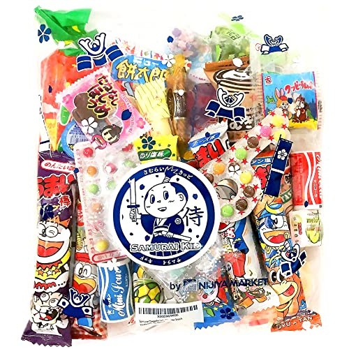Samurai Kid Dagashi Set, Japanese Snack Assortment 30pc with Sam...