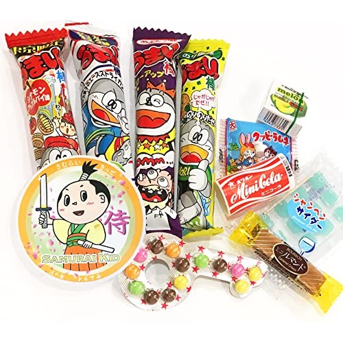 Samurai Kid Dagashi Set, Japanese Snack Assortment 30pc with Sam...
