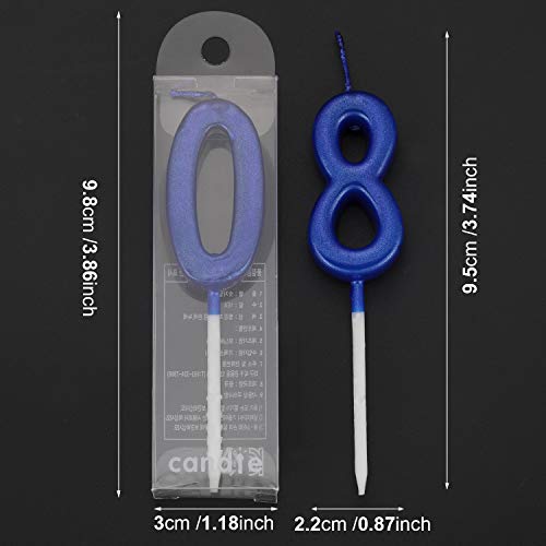 Yaomiao 10 Pieces Birthday Numeral Candles Cake Numeral Candles