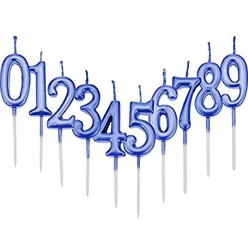 Yaomiao 10 Pieces Birthday Numeral Candles Cake Numeral Candles