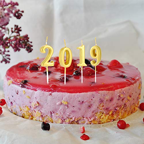 Yaomiao 10 Pieces Birthday Numeral Candles Cake Numeral Candles