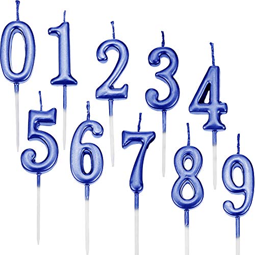 Yaomiao 10 Pieces Birthday Numeral Candles Cake Numeral Candles