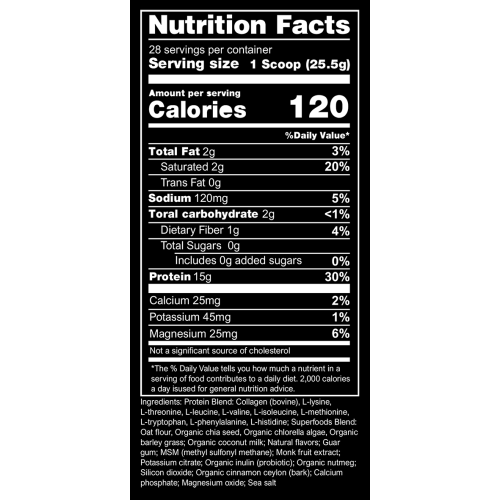 NuProtein: Dual Protein Powder – 714 grams 28 servings