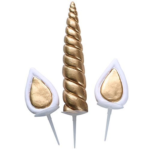 Yashell Topper, Reusable Gold Horn,Ears And Eyelashes Cake Value