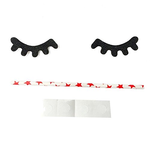 Yashell Topper, Reusable Gold Horn,Ears And Eyelashes Cake Value